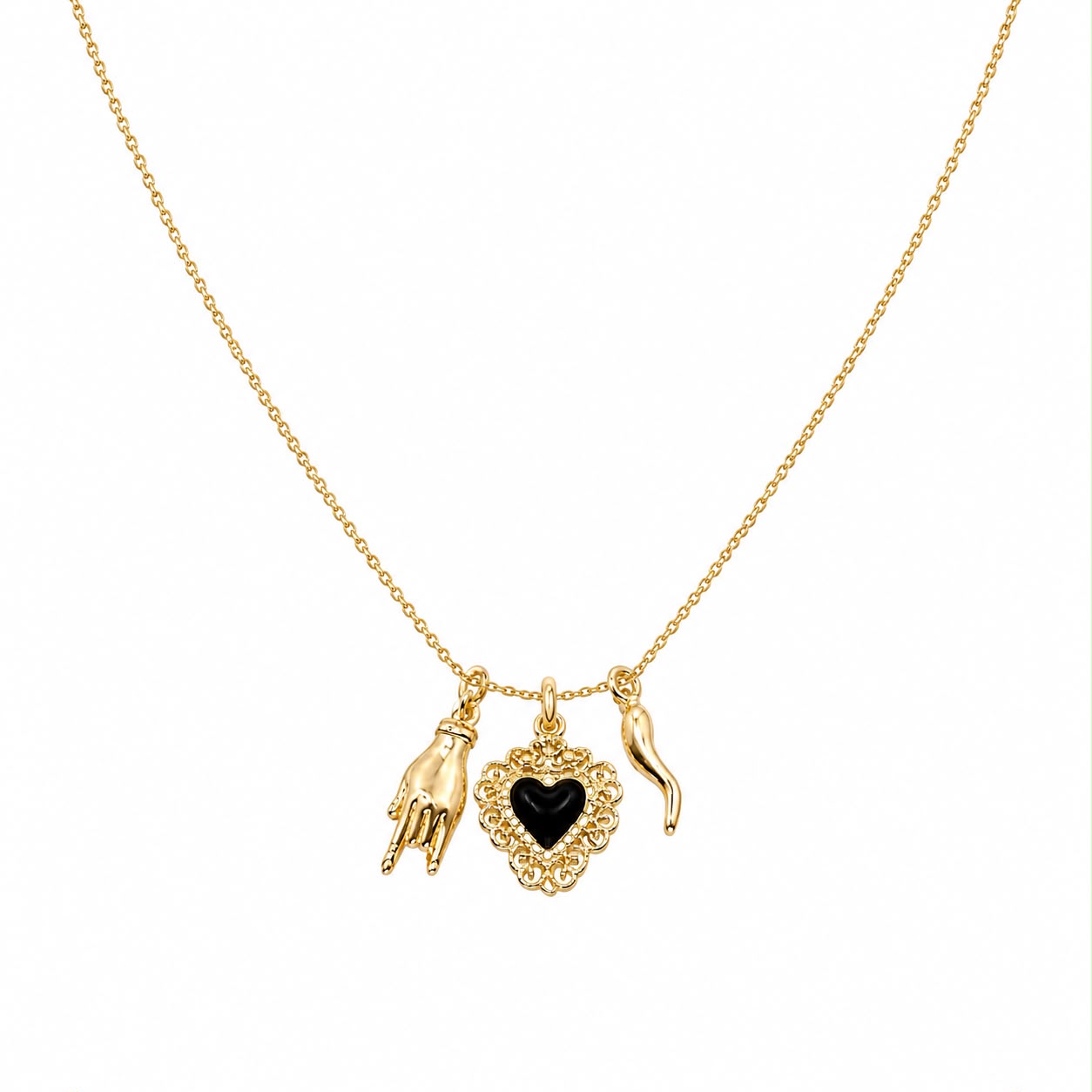 Collar Nápoles Corazón Negro