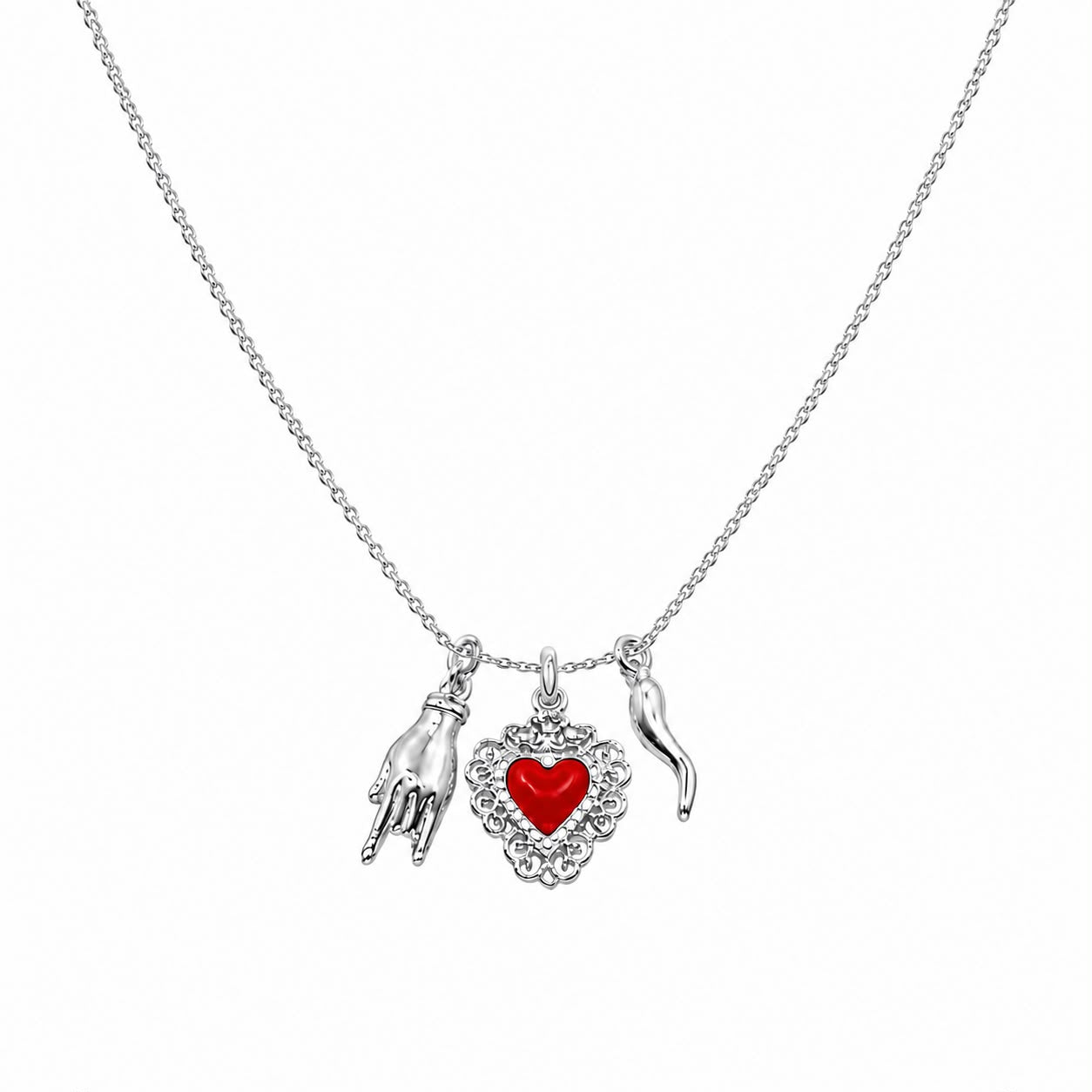 Collana Napoli Cuore Rosso