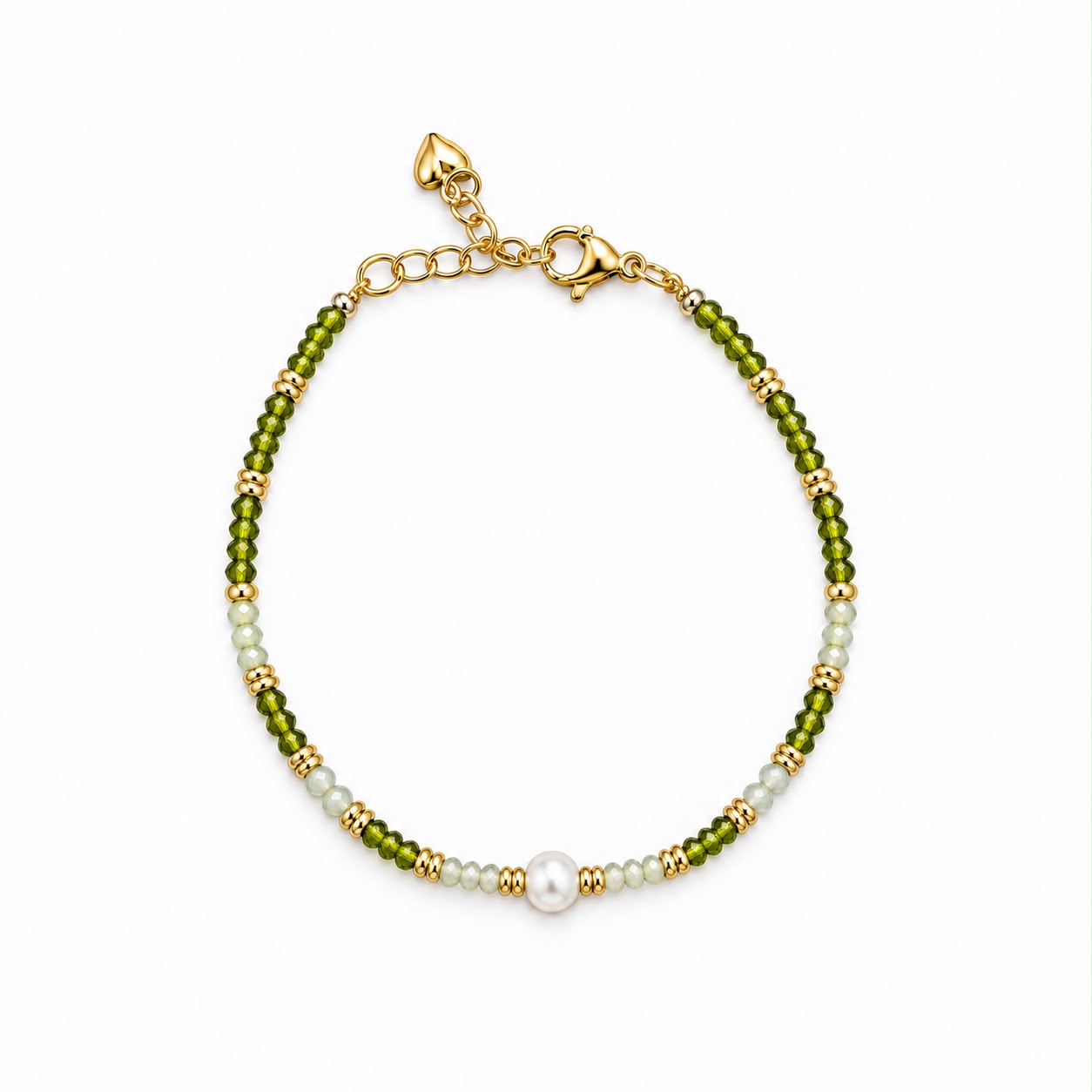 Bracciale Bronzo Perla e Perline colorate