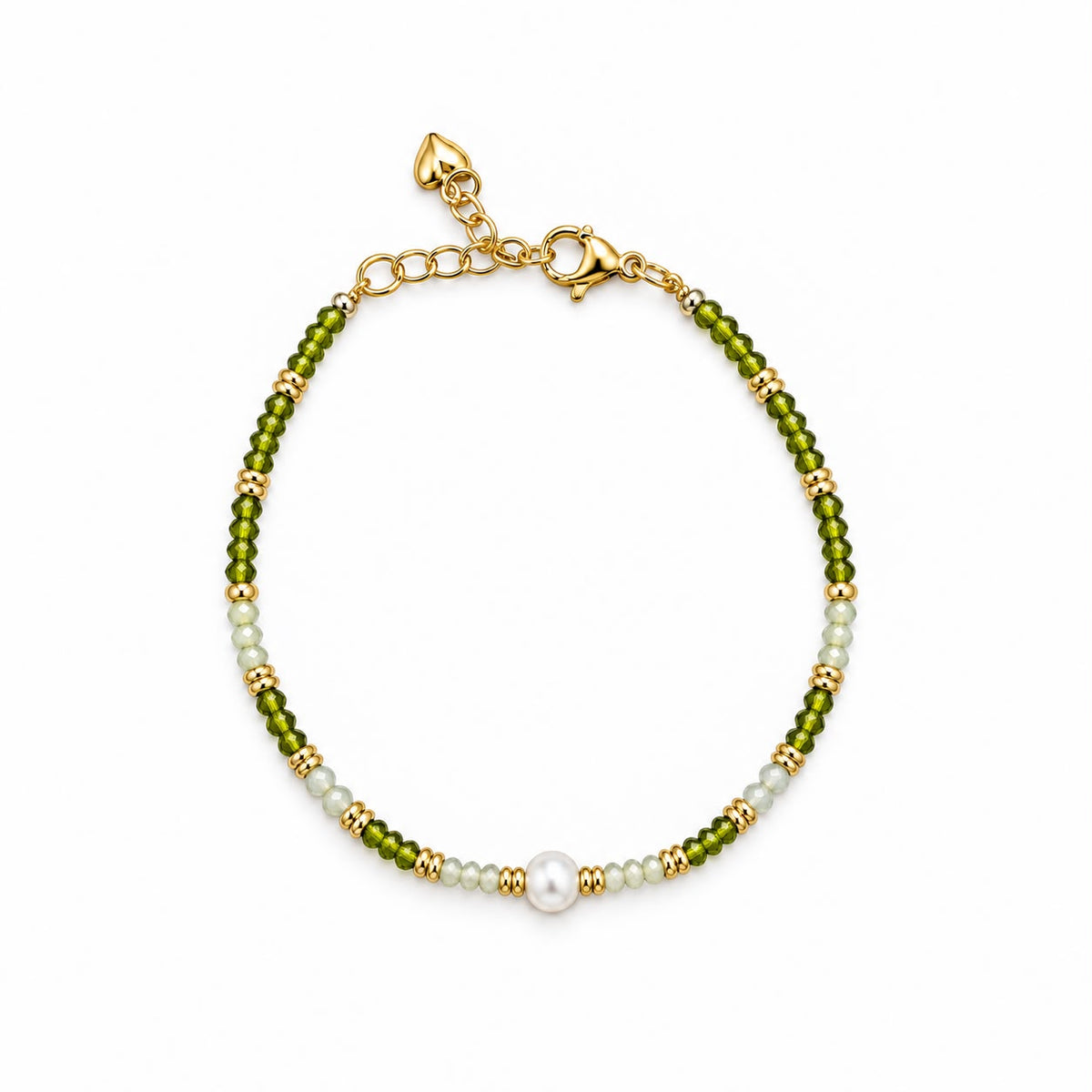 Bracciale Bronzo Perla e Perline colorate