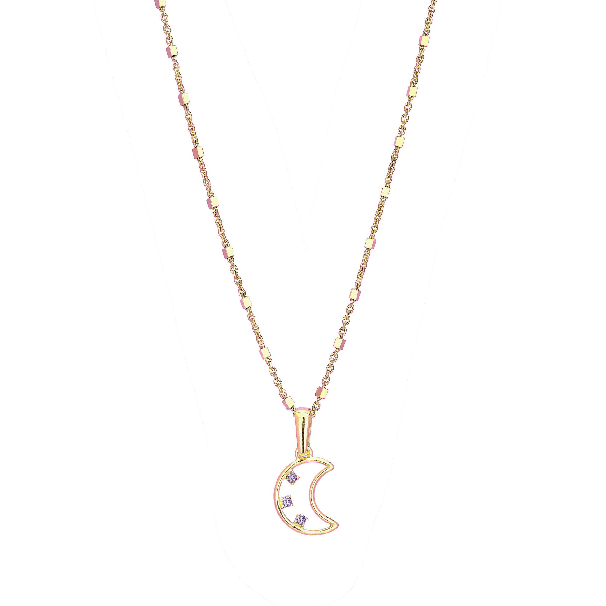 Marbella Moon Pendant Necklace