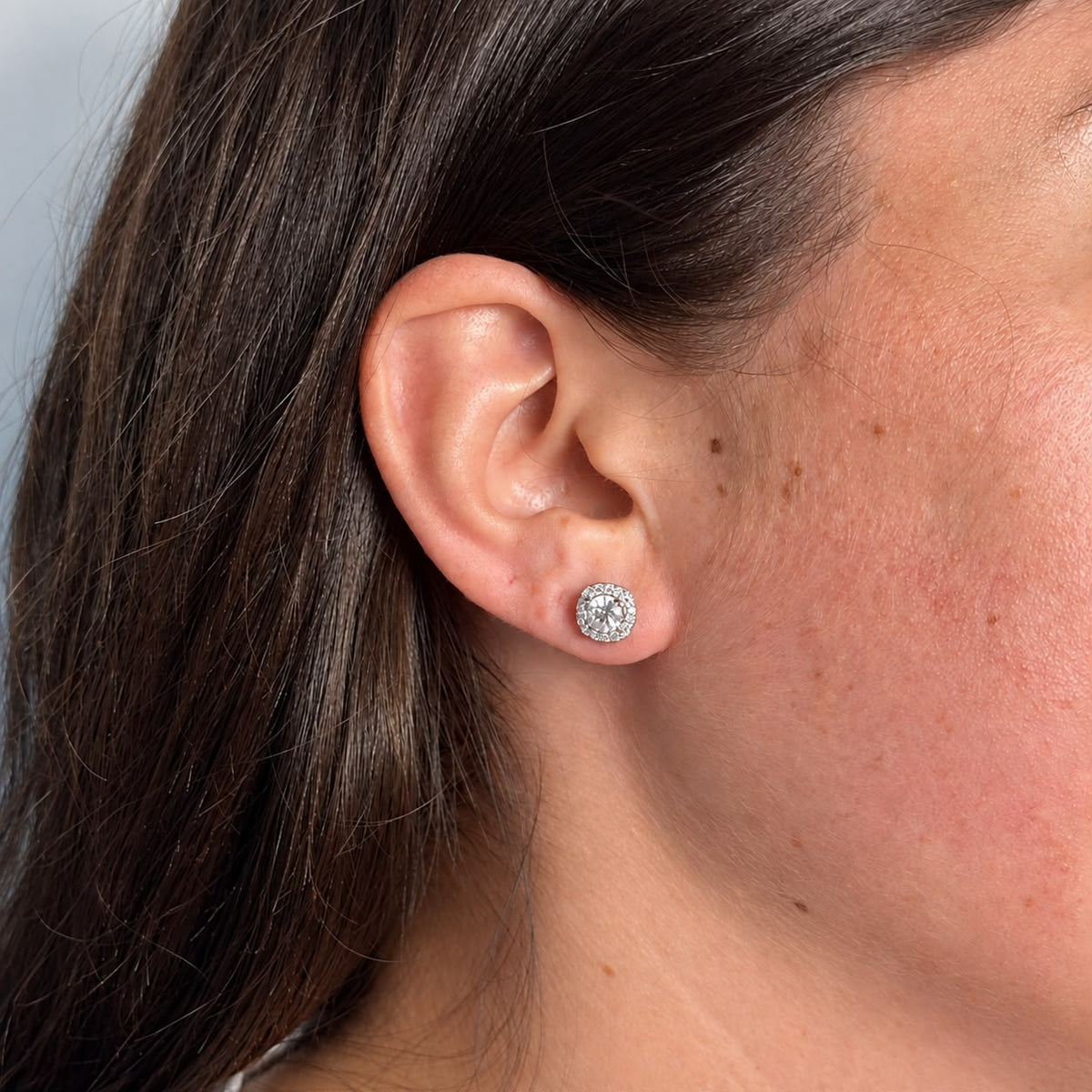 Orecchini Punto Luce Zirconi Moissanite