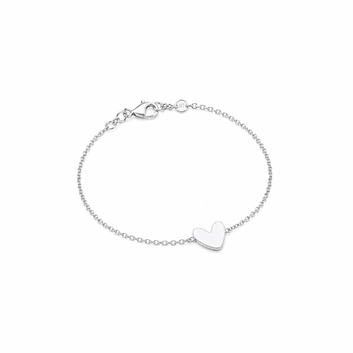 Pulsera París Amor Esmalte Blanco
