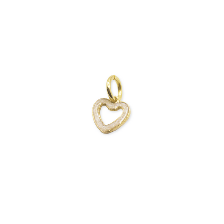 Ciondolo Cuore smalto Bianco