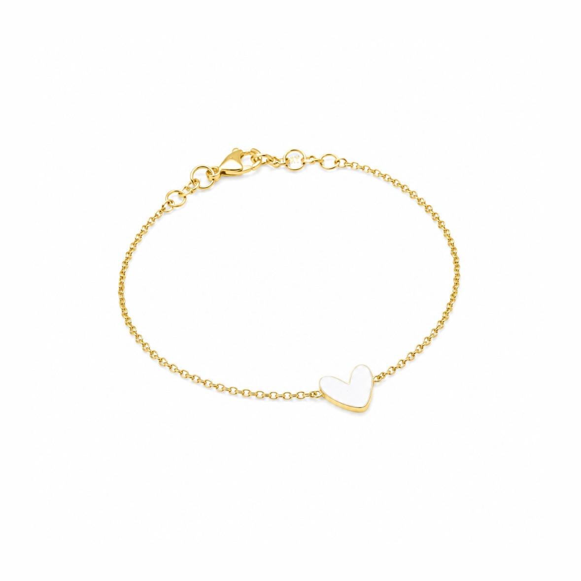 Bracciale Paris Love Smalto Bianco