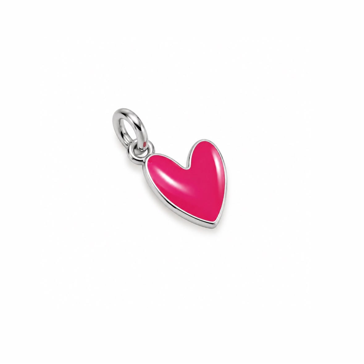 Heart Pendant white enamel