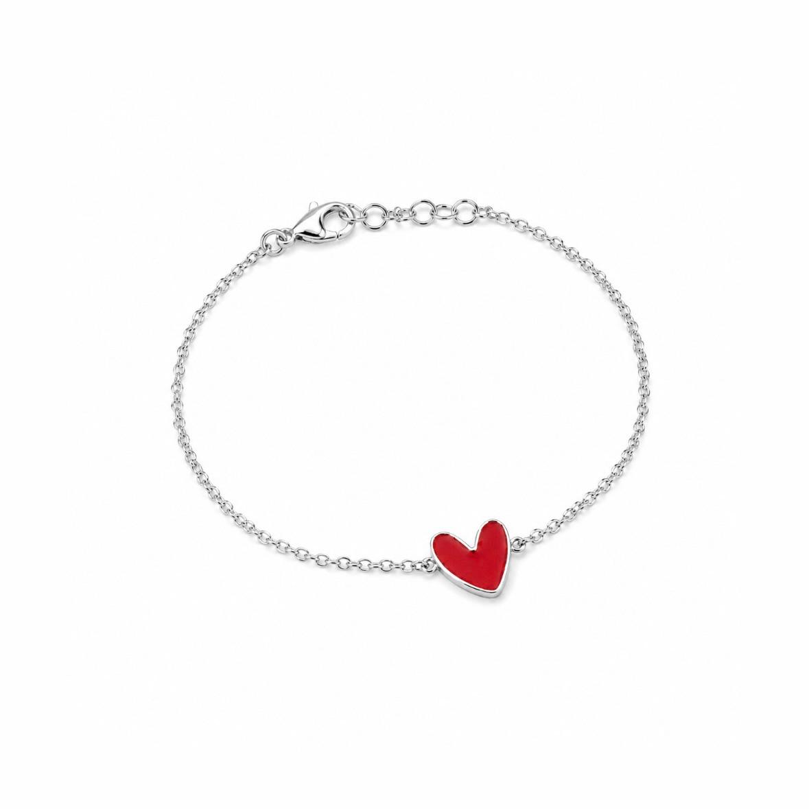 Bracciale Paris Love Smalto Rosso
