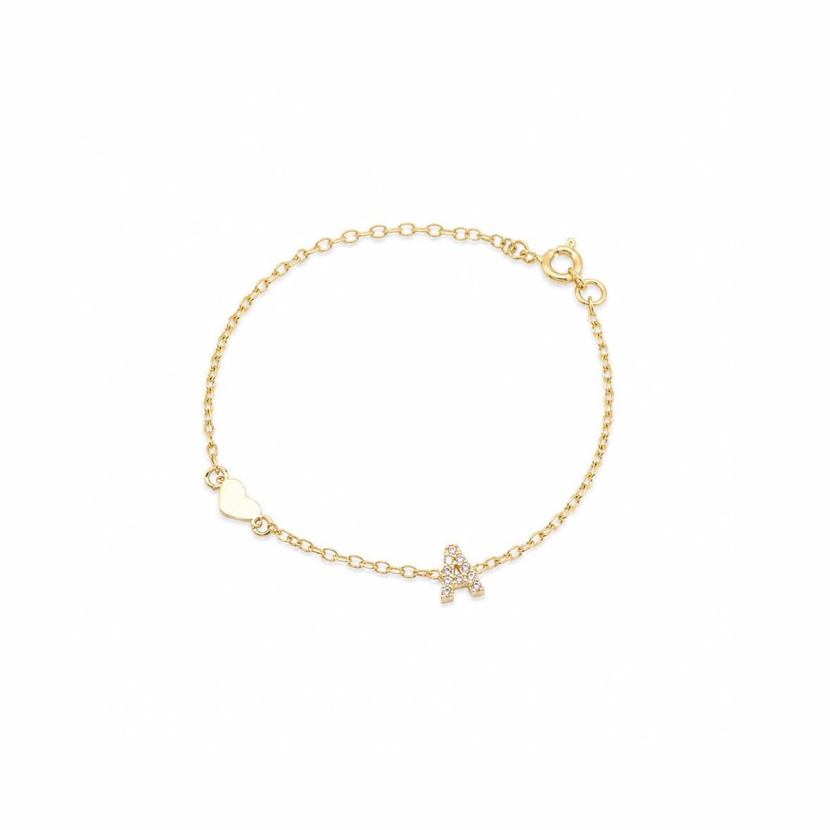 Initial Zircon Bracelet