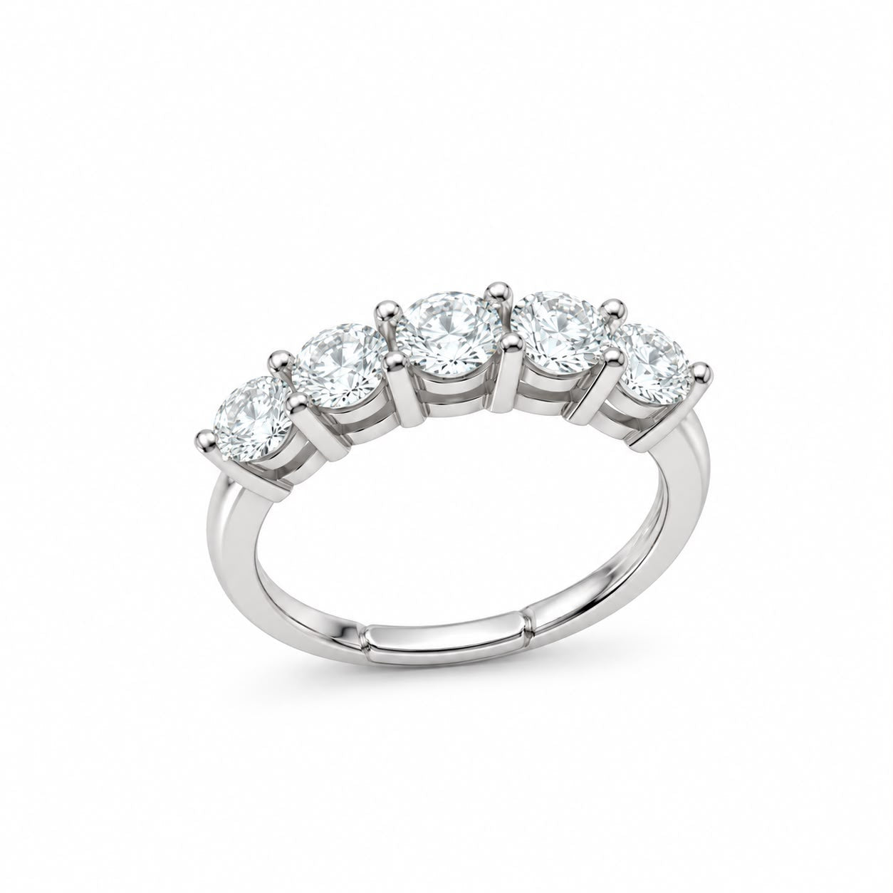 Anello Riviera Moissanite