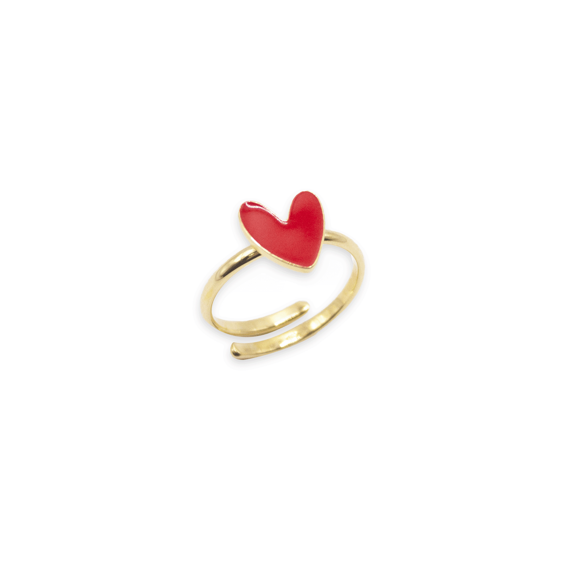 Paris Love Ring Red Enamel