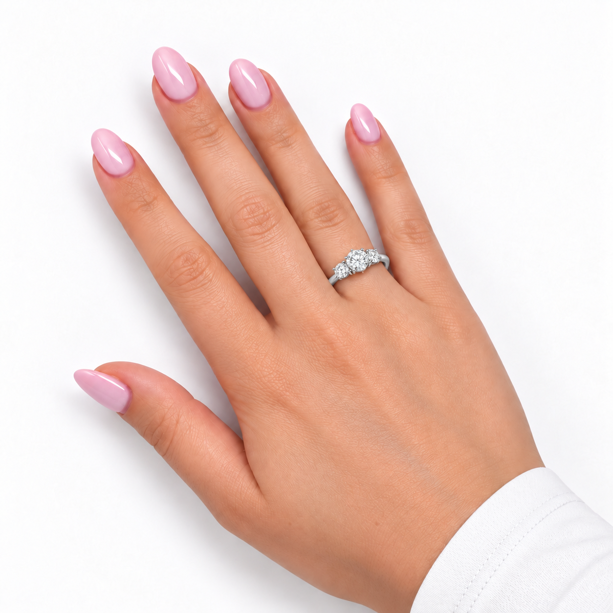 Anello Trilogy Moissanite