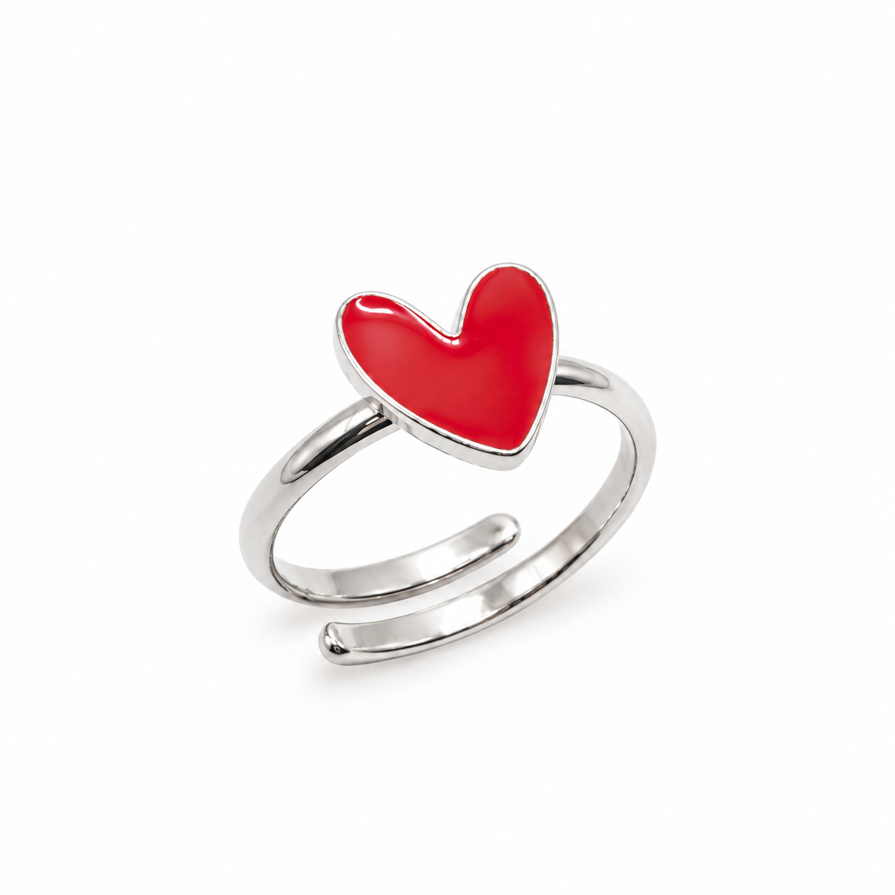 Anillo Paris Love Esmalte Blanco