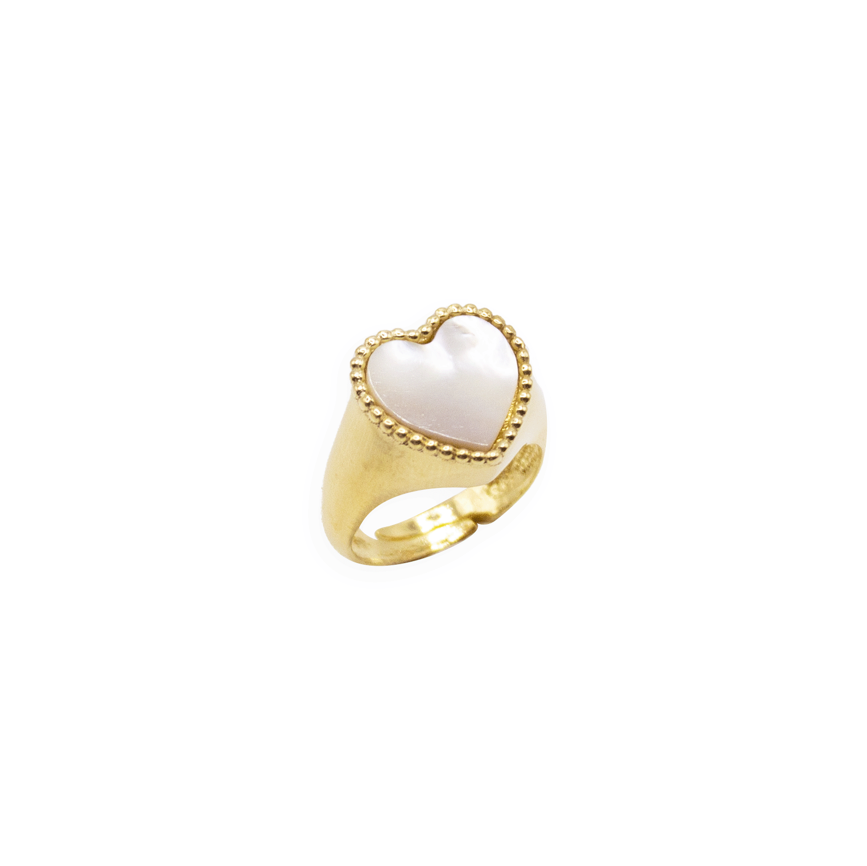 Anillo Corazón Nácar para meñique