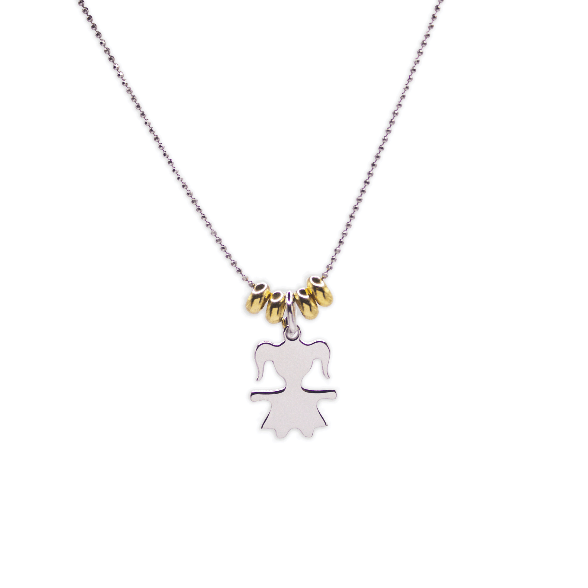 Boy and Girl Rondelle Necklace