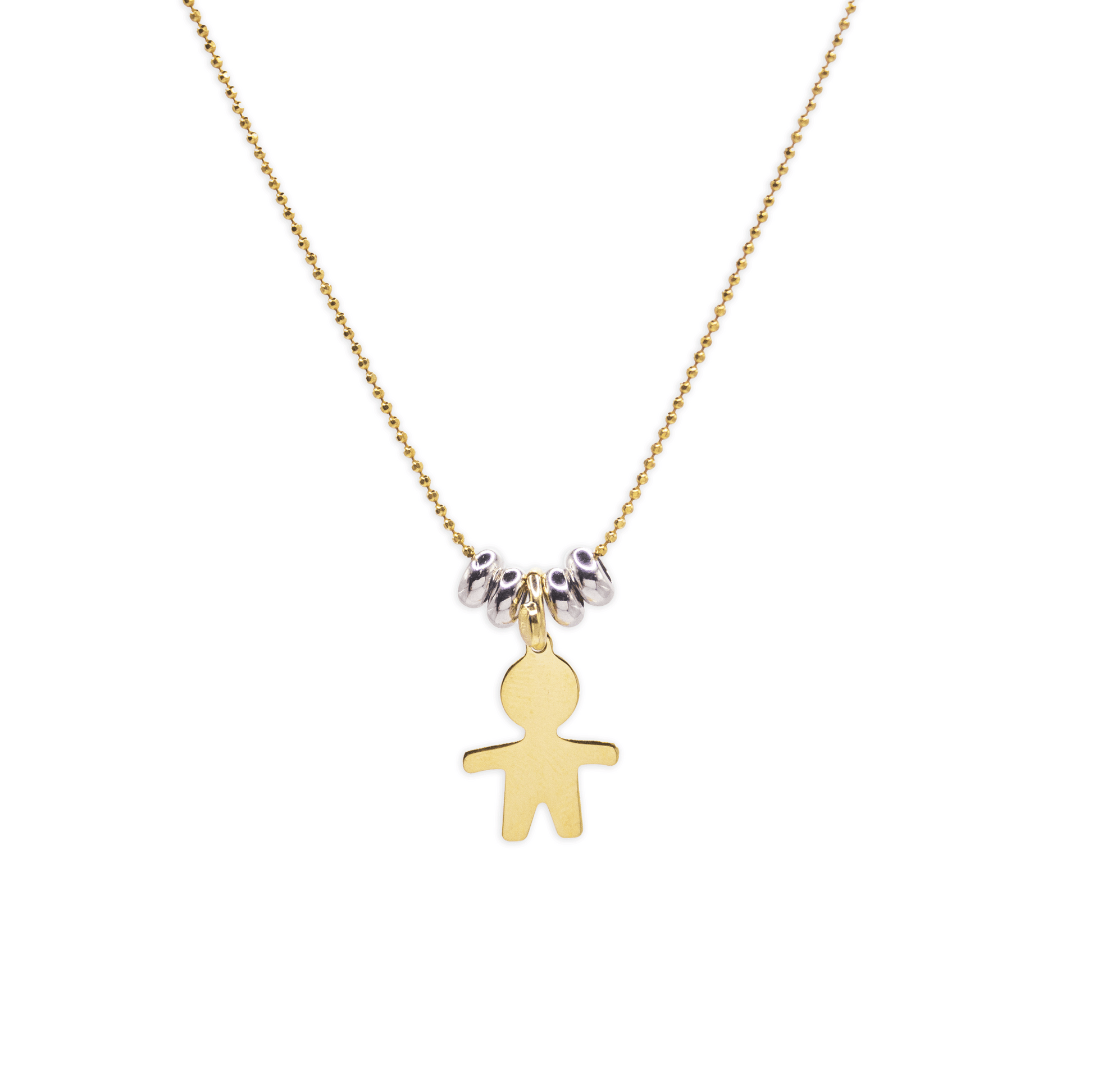 Boy and Girl Rondelle Necklace