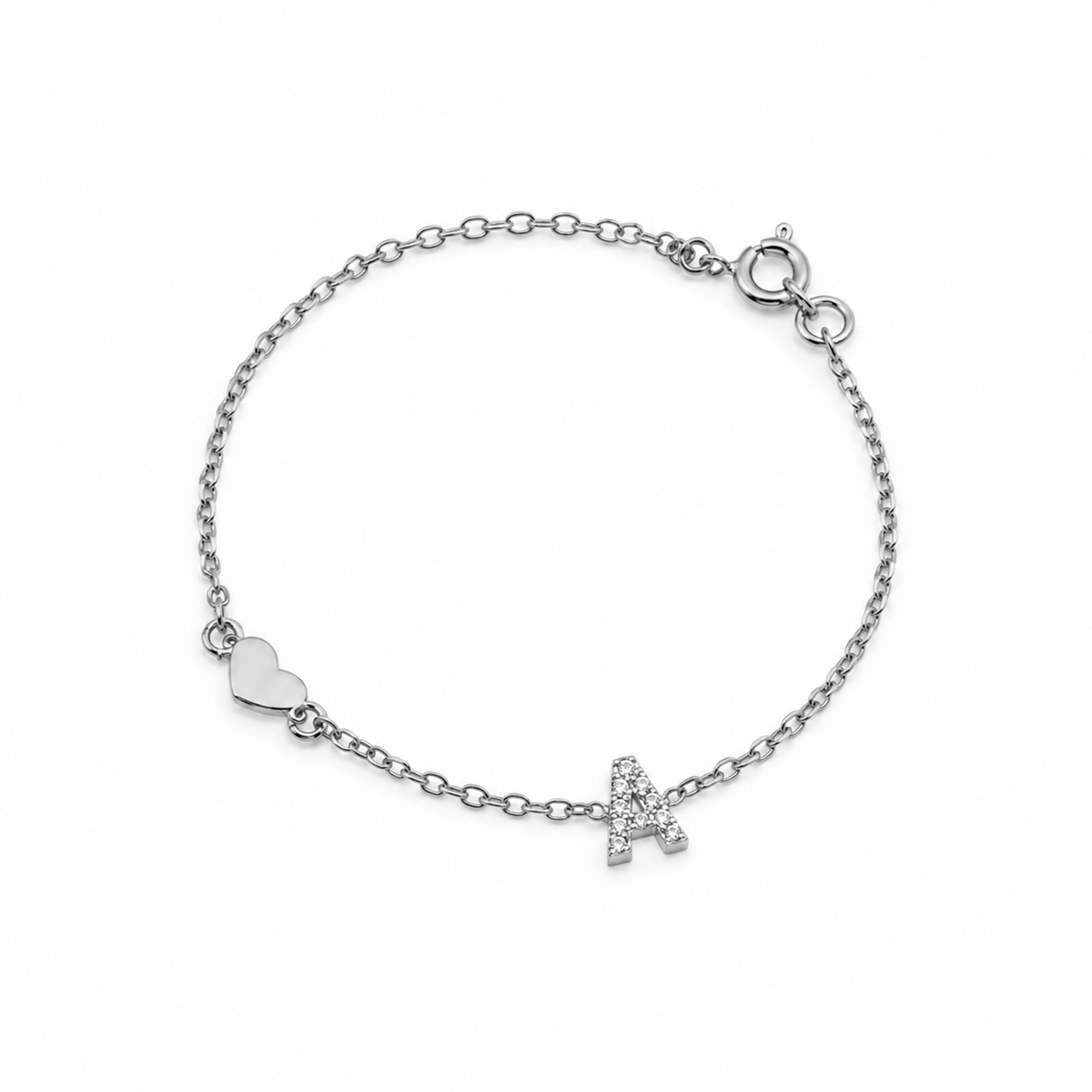 Initial Zircon Bracelet