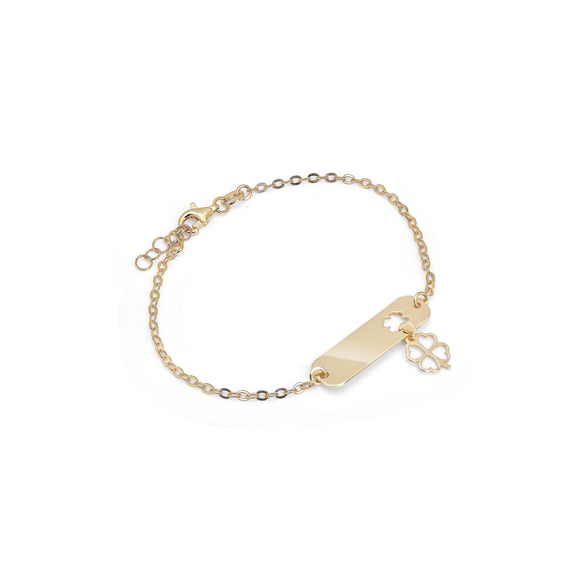 Bracciale Memories con Targhetta e Quadrifoglio