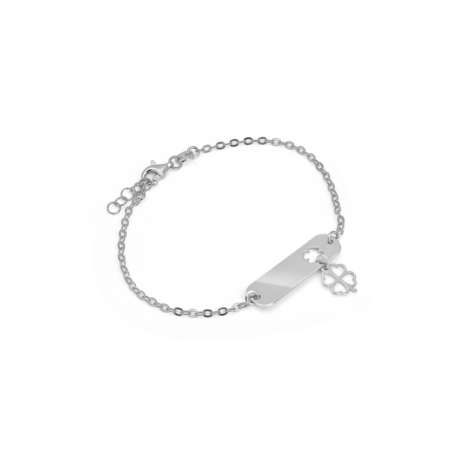 Bracciale Memories con Targhetta e Quadrifoglio