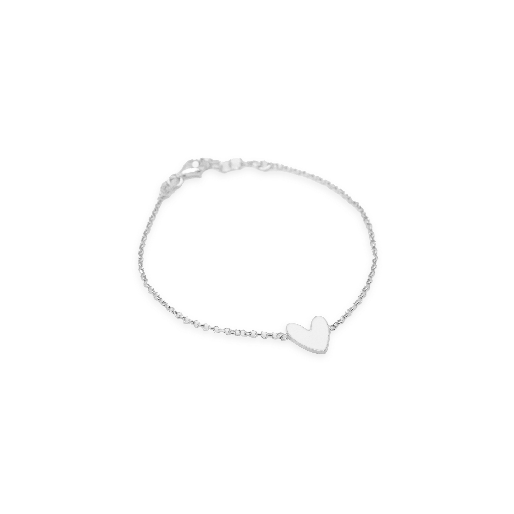 Bracciale Paris Love Smalto Bianco