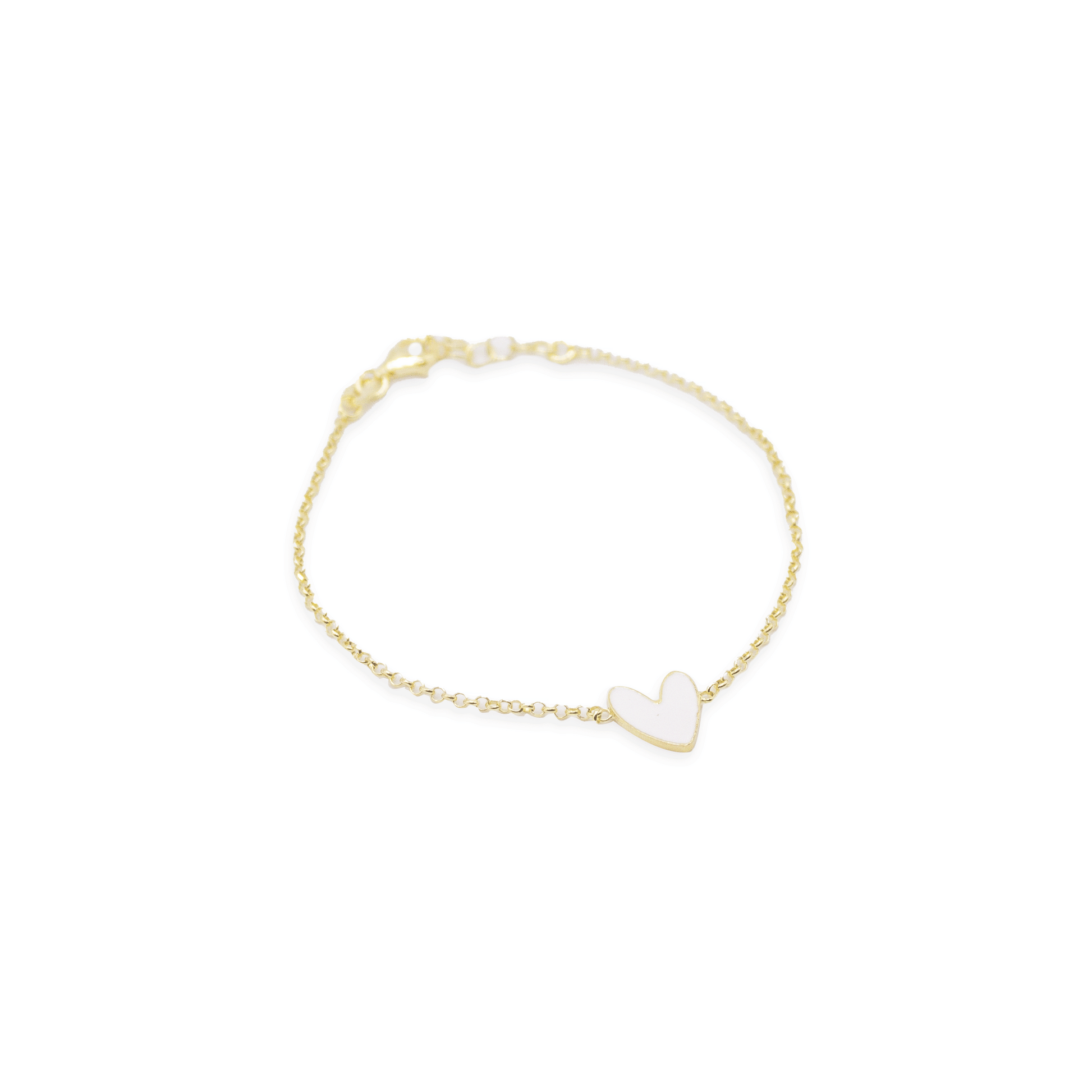 Bracciale Paris Love Smalto Bianco