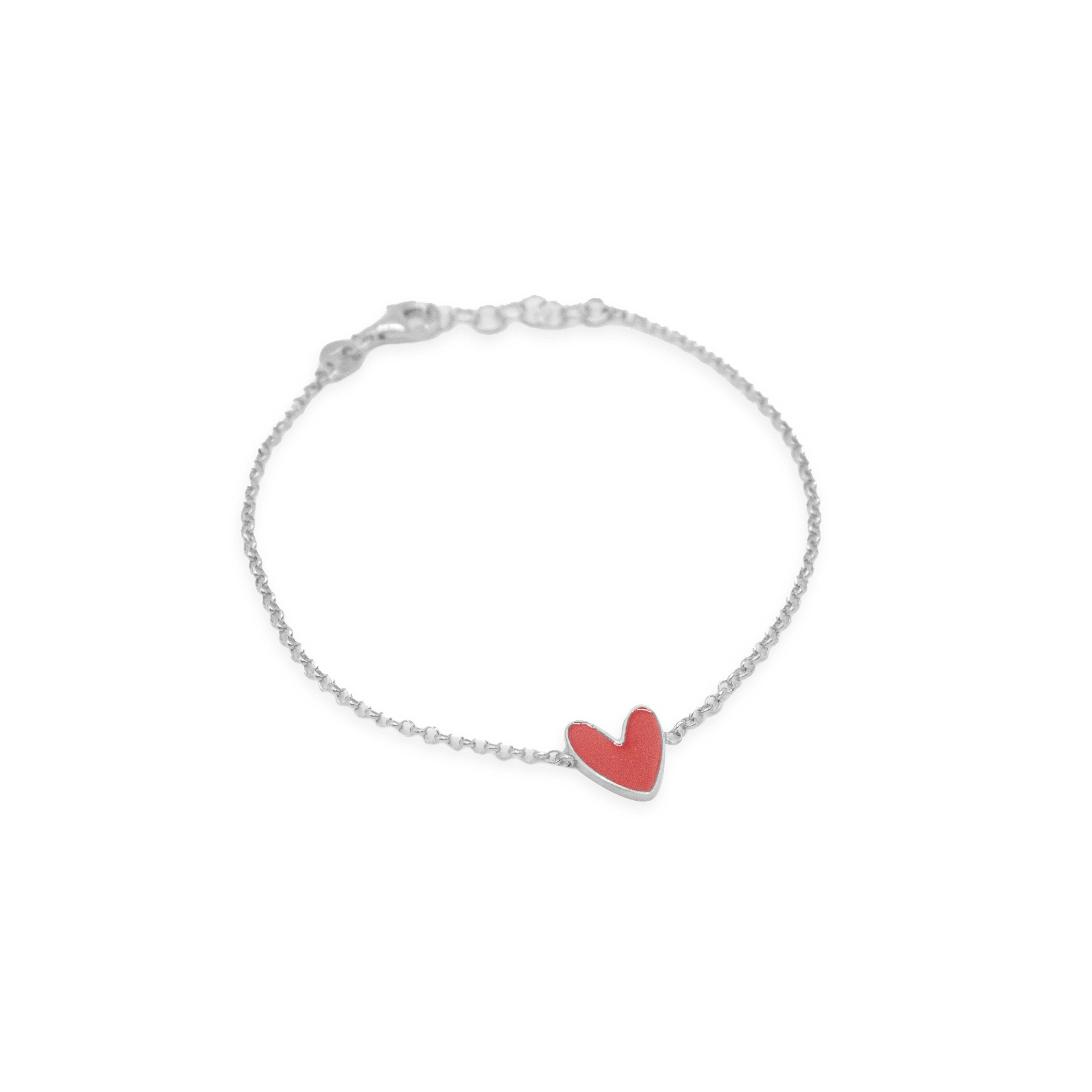 Bracciale Paris Love Smalto Rosso