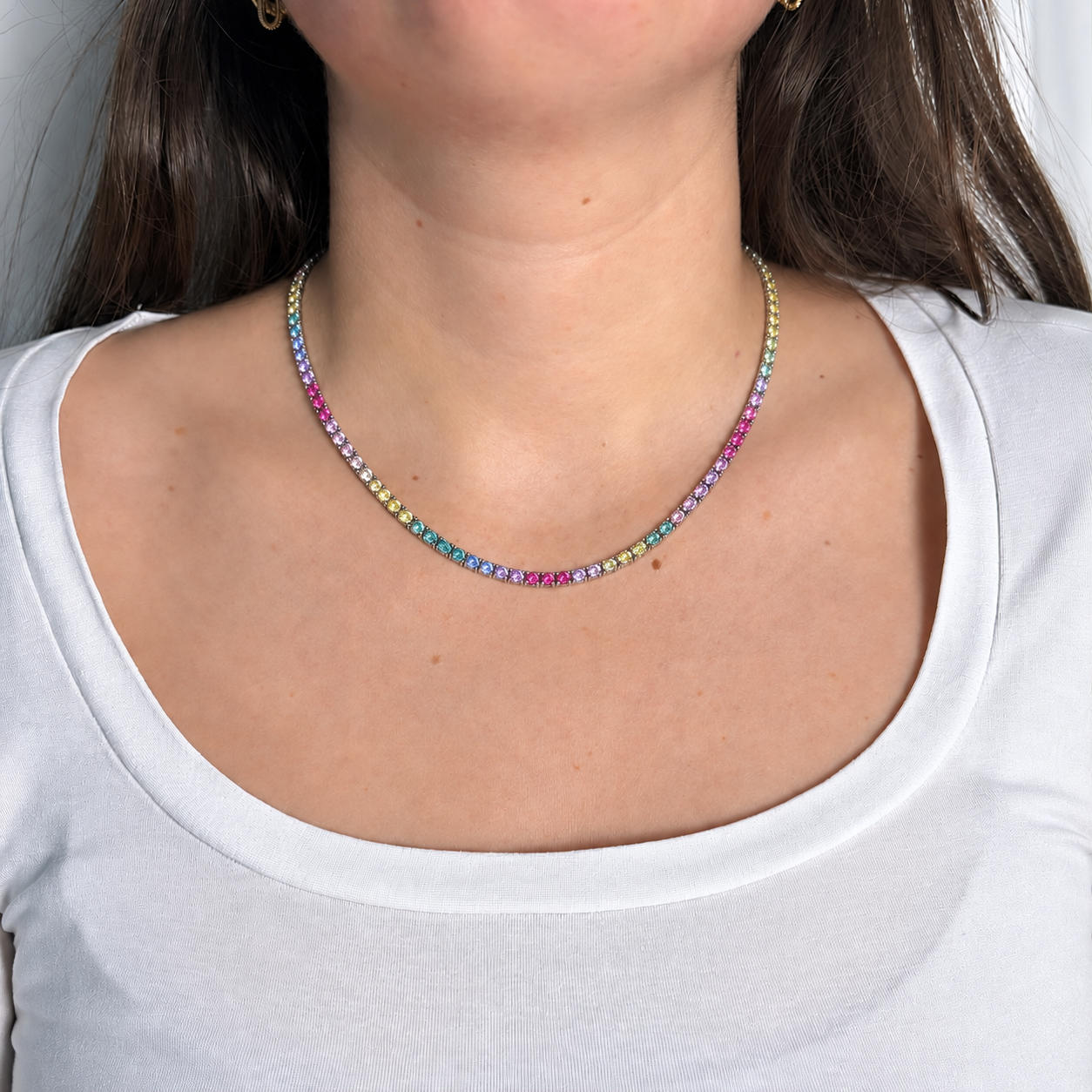Sandy Tennis Necklace