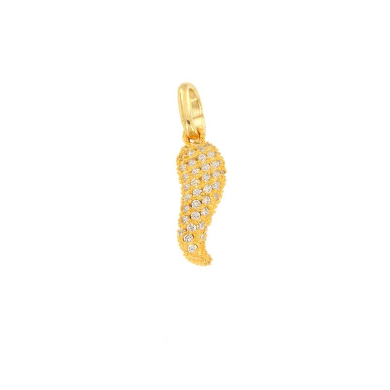 Horn Pendant with Zircons