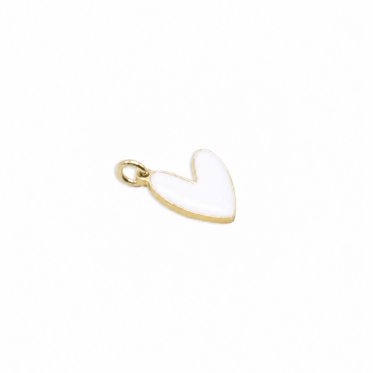 Heart Pendant white enamel