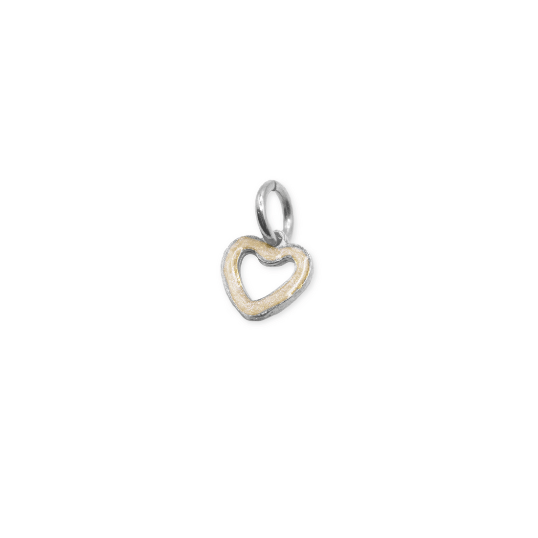 Ciondolo Cuore smalto Bianco