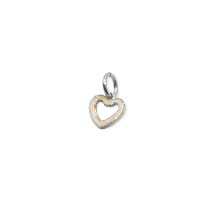 Ciondolo Cuore smalto Bianco
