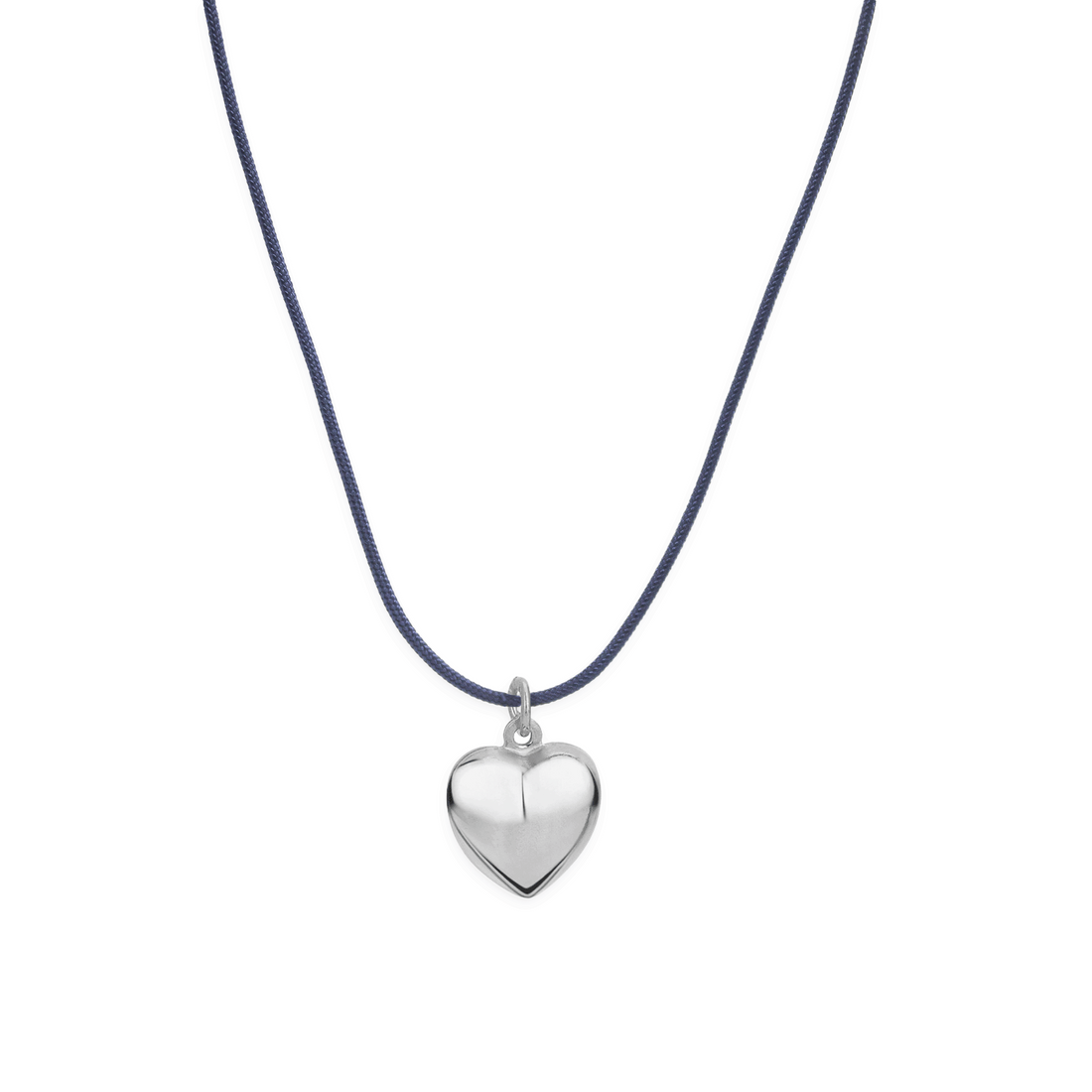 Collana Cordino Blu con Cuore