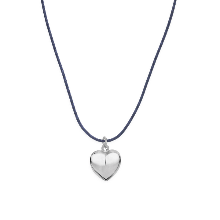 Collana Cordino Blu con Cuore
