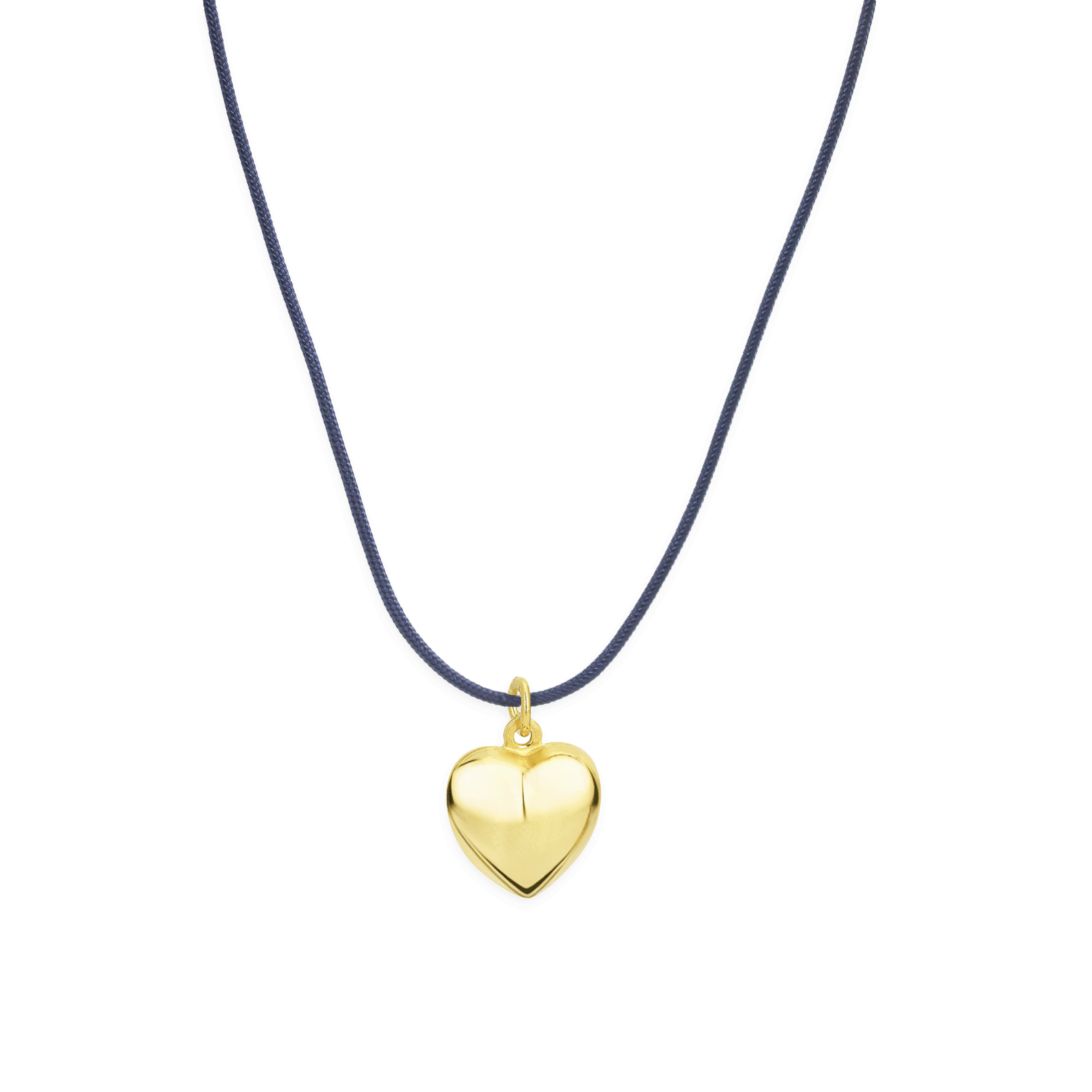 Collana Cordino Blu con Cuore