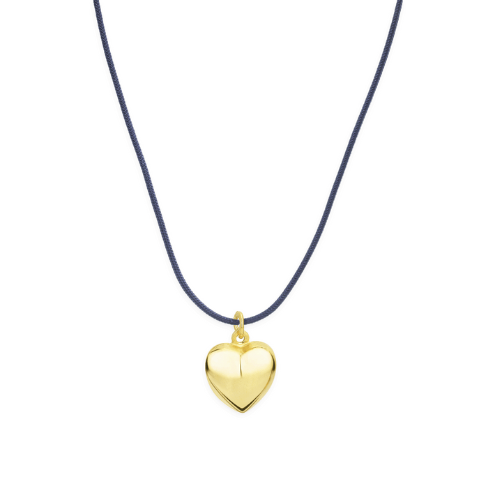 Collana Cordino Blu con Cuore