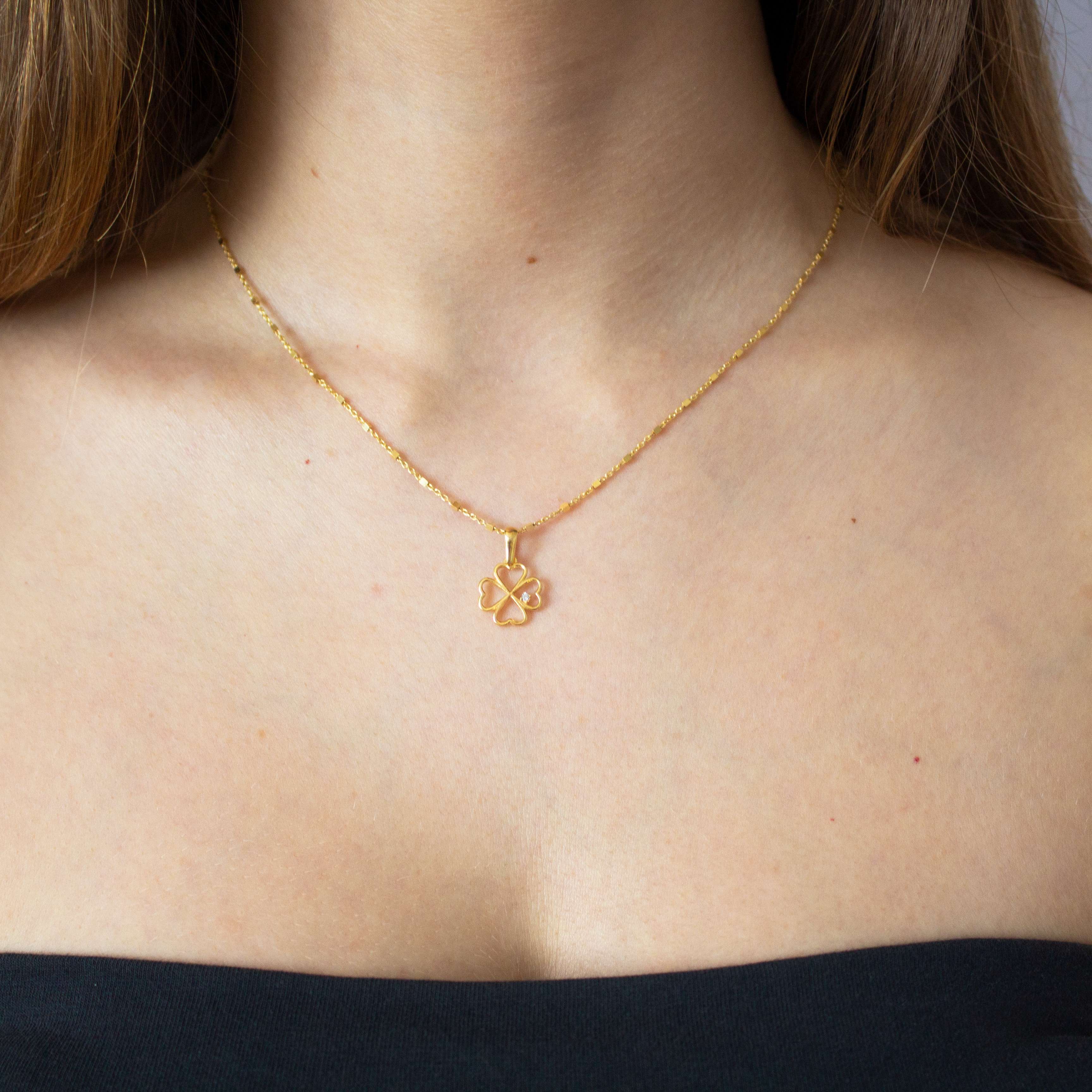 Collana Lucky Quadrifoglio Pendente