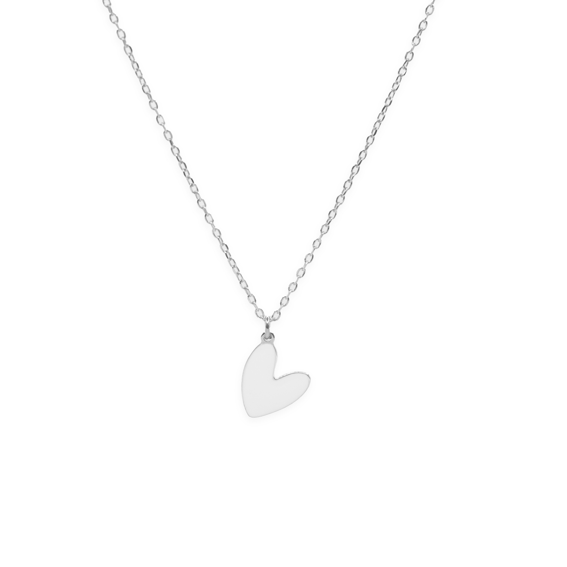 Paris Love White Enamel Necklace