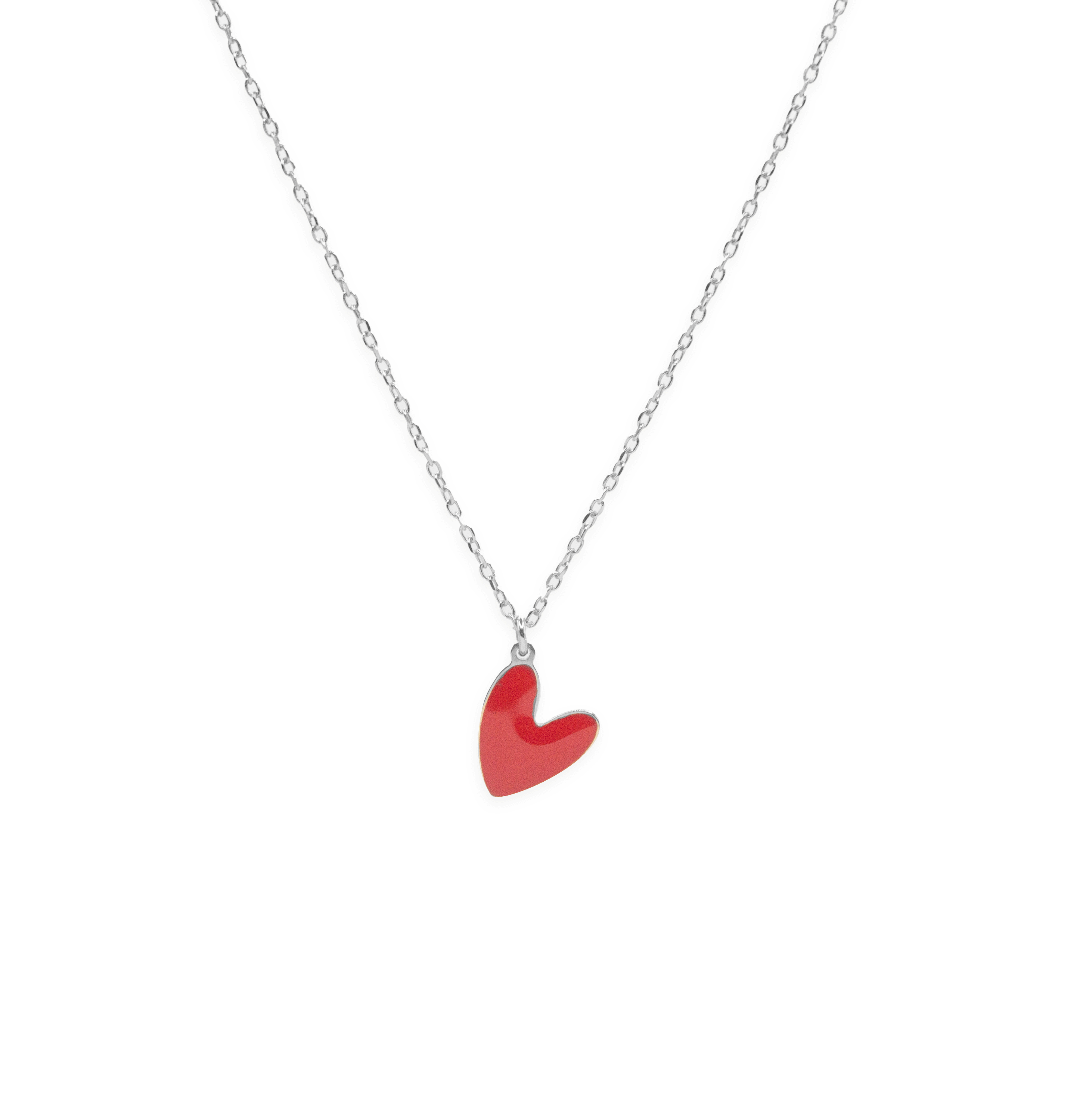 Collana Paris Love Smalto Rosso