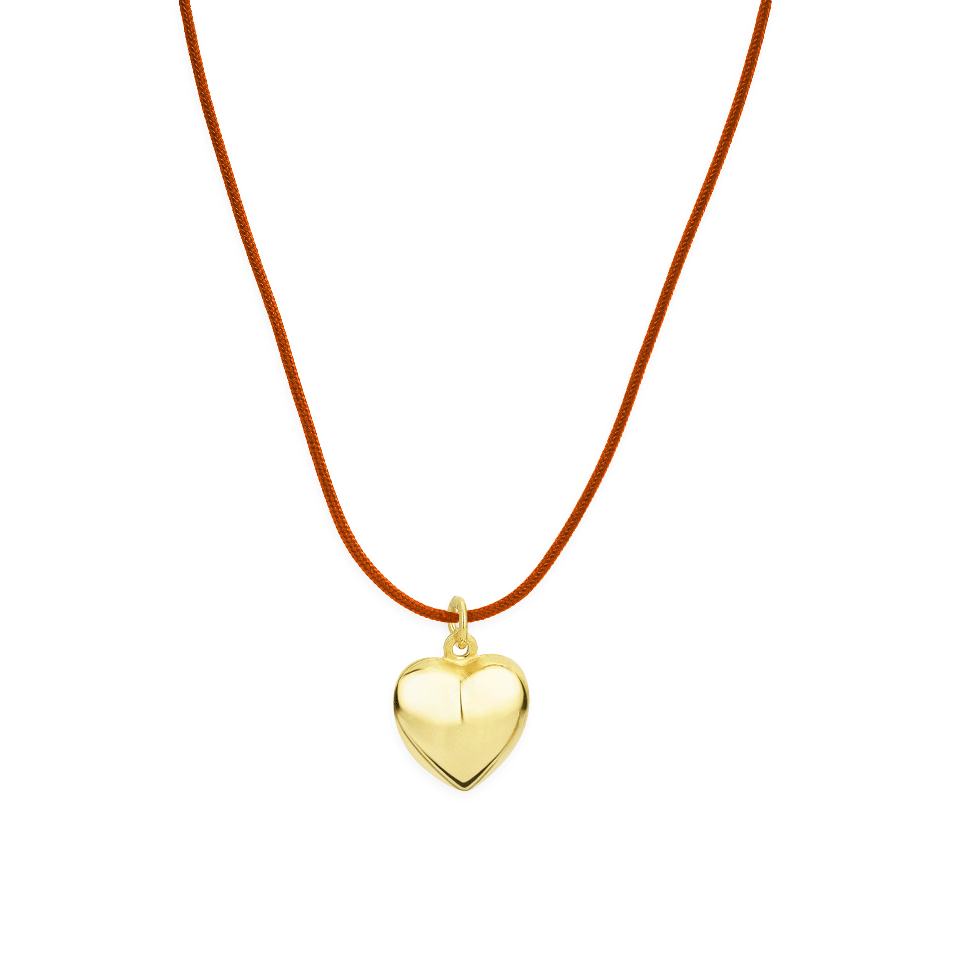 Collana Cordino Rosso con Cuore