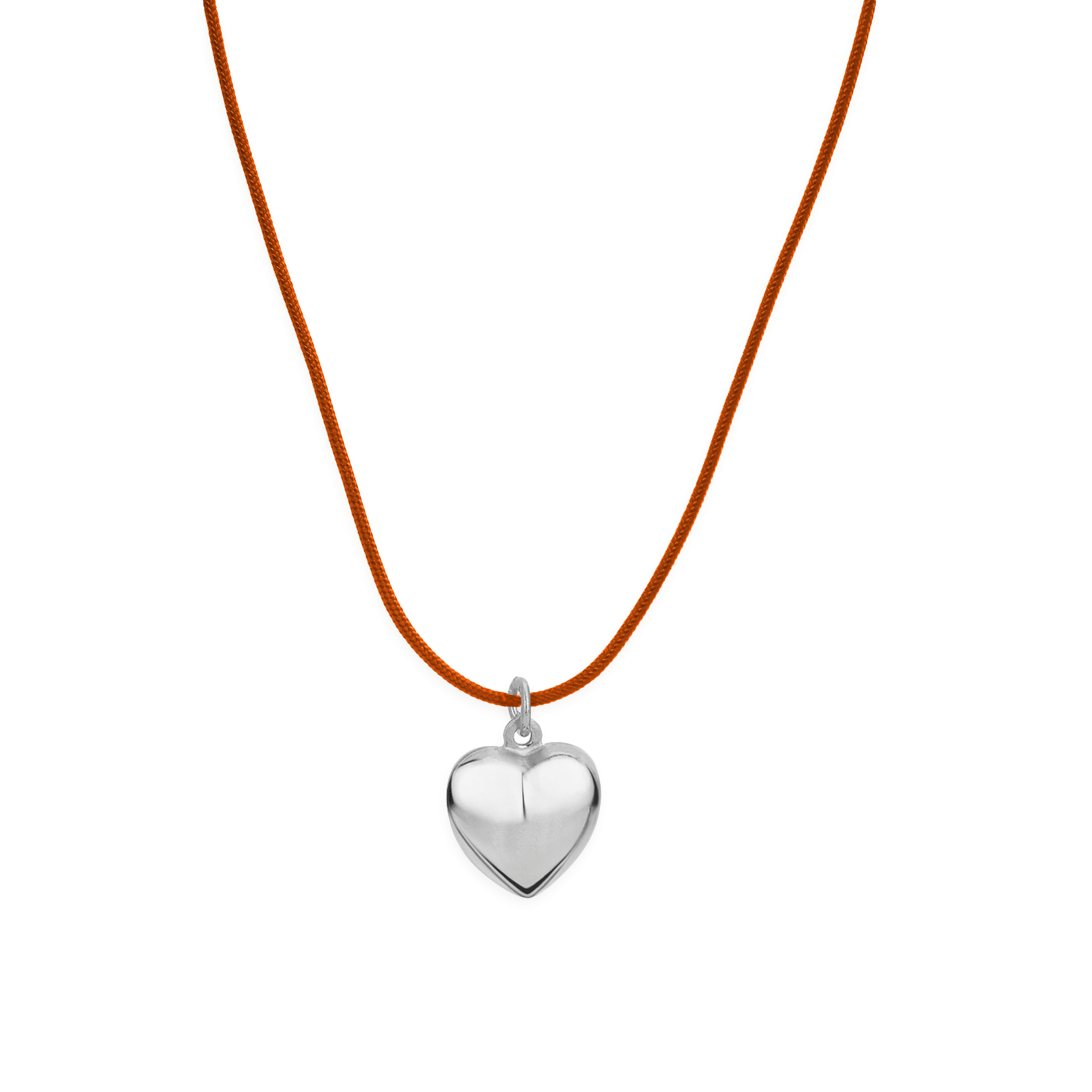 Collana Cordino Rosso con Cuore