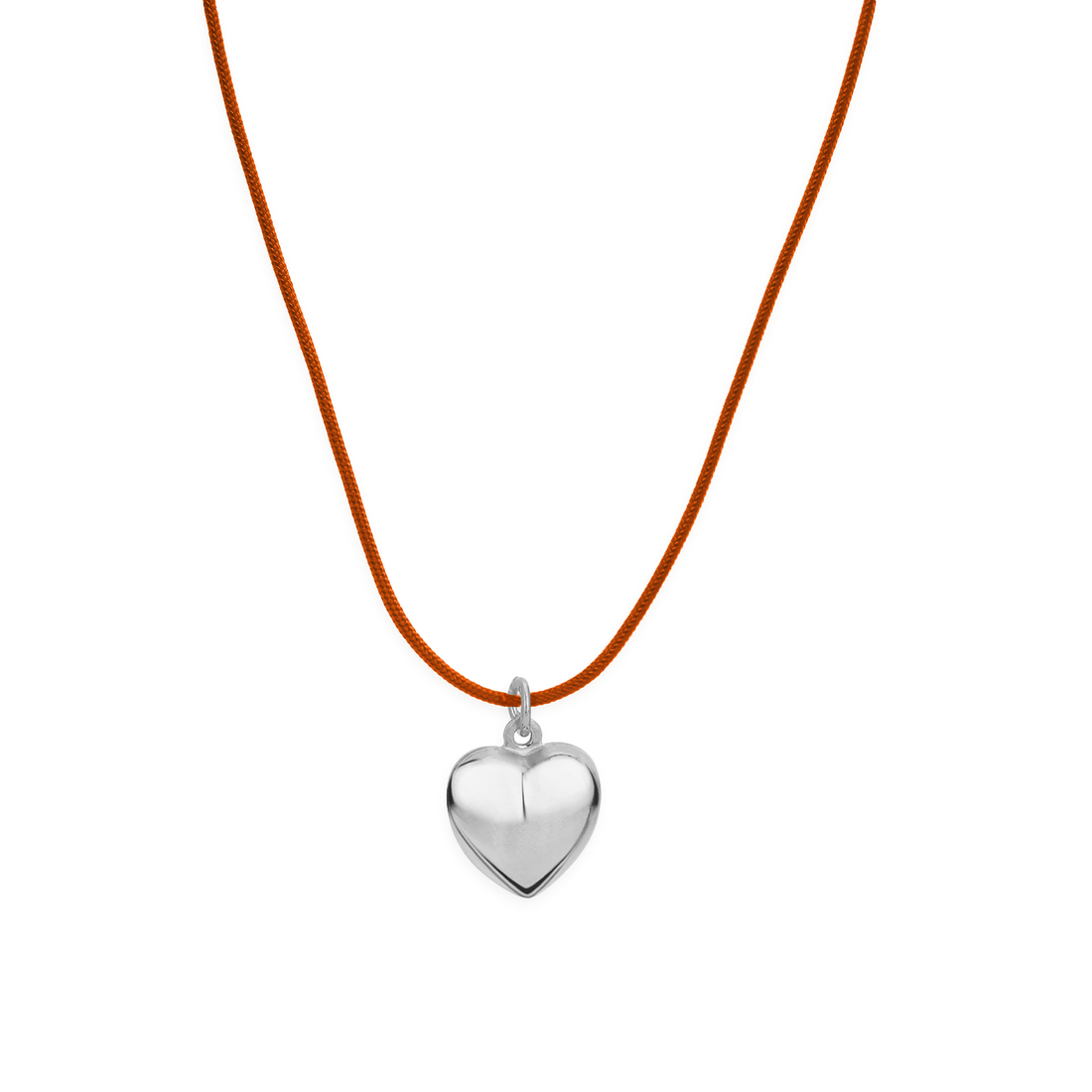 Collana Cordino Rosso con Cuore