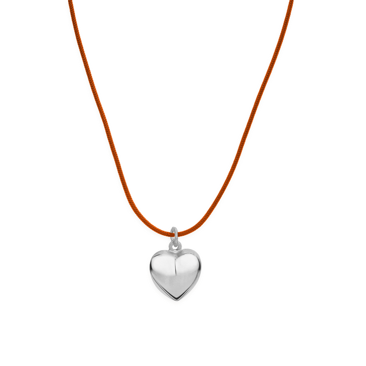 Collana Cordino Rosso con Cuore