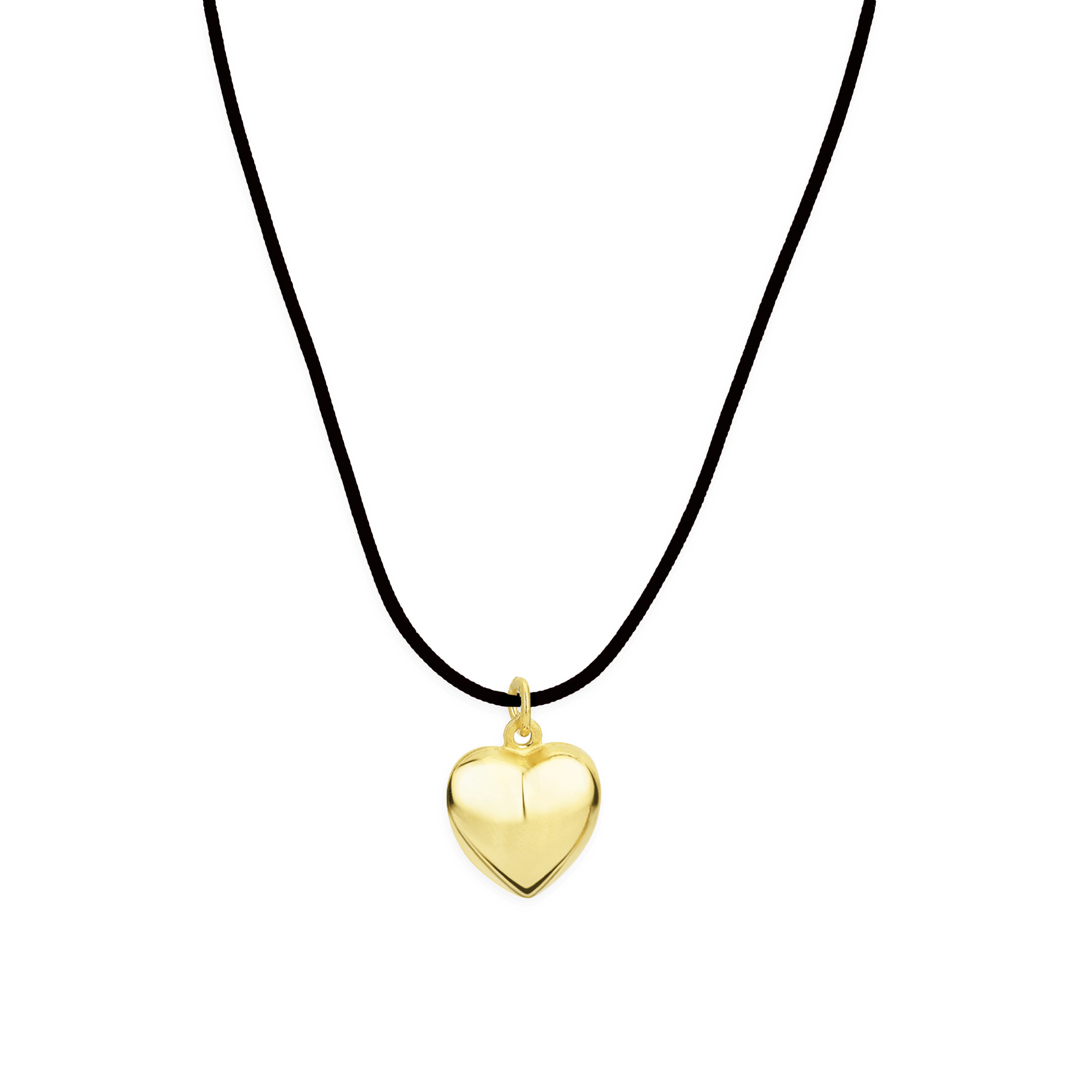 Collana Cordino Nero con Cuore