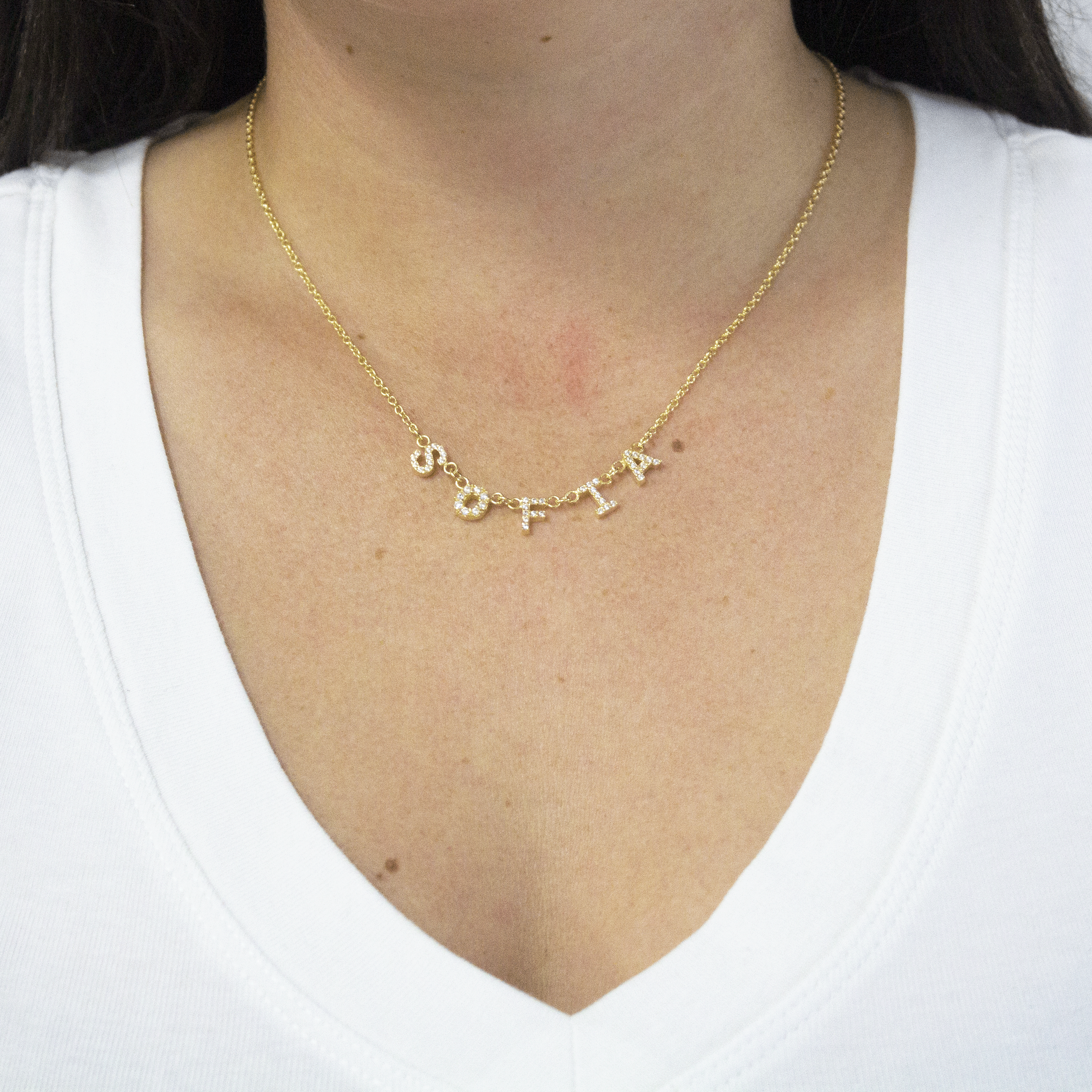 Collana Nome Zirconi