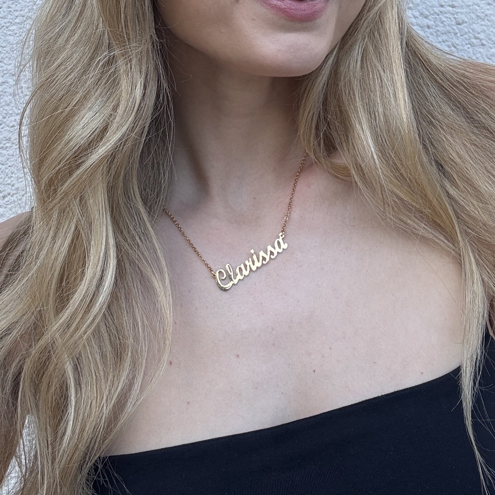 Necklace Cursive Name Big