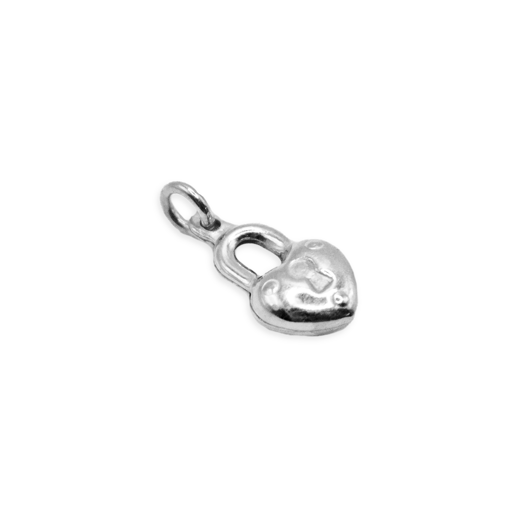 Puffed Heart Padlock Pendant