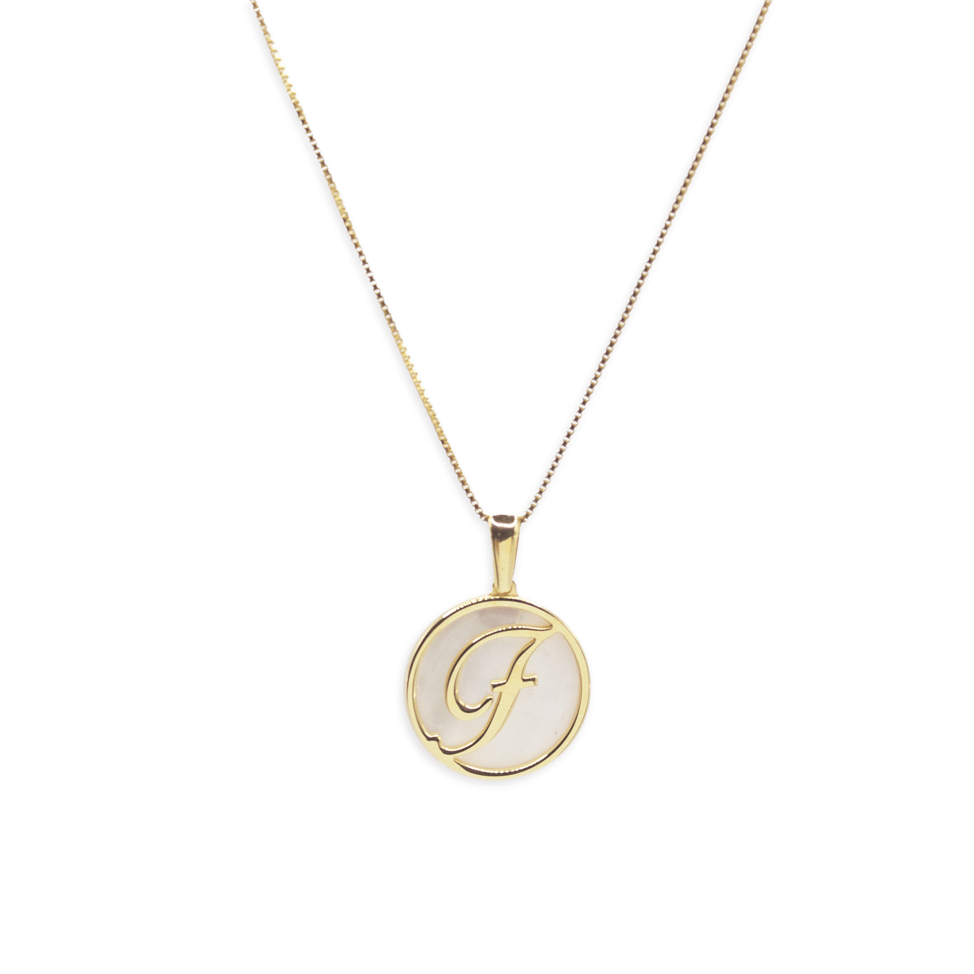 Mother-of-Pearl Letter Necklace