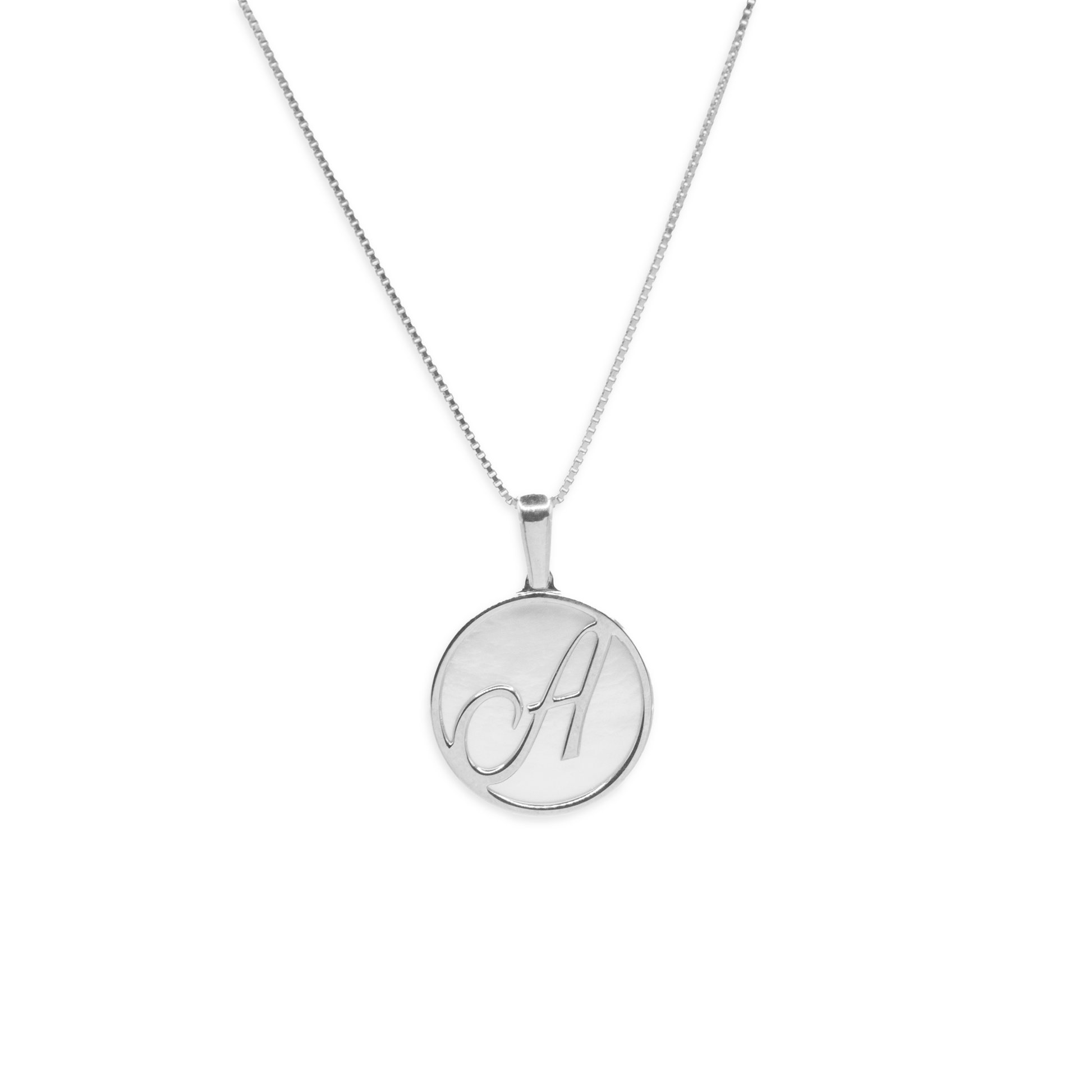 Mother-of-Pearl Letter Necklace