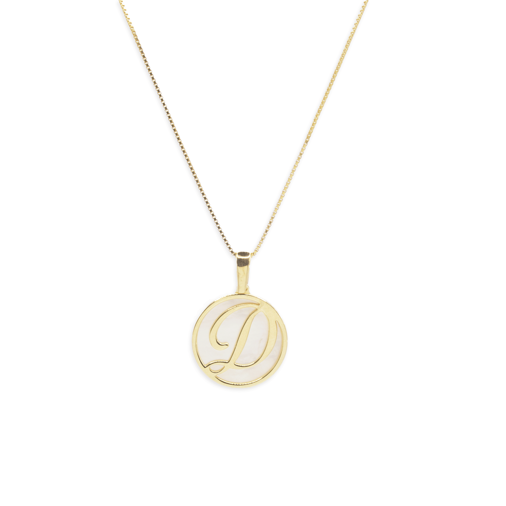 Mother-of-Pearl Letter Necklace