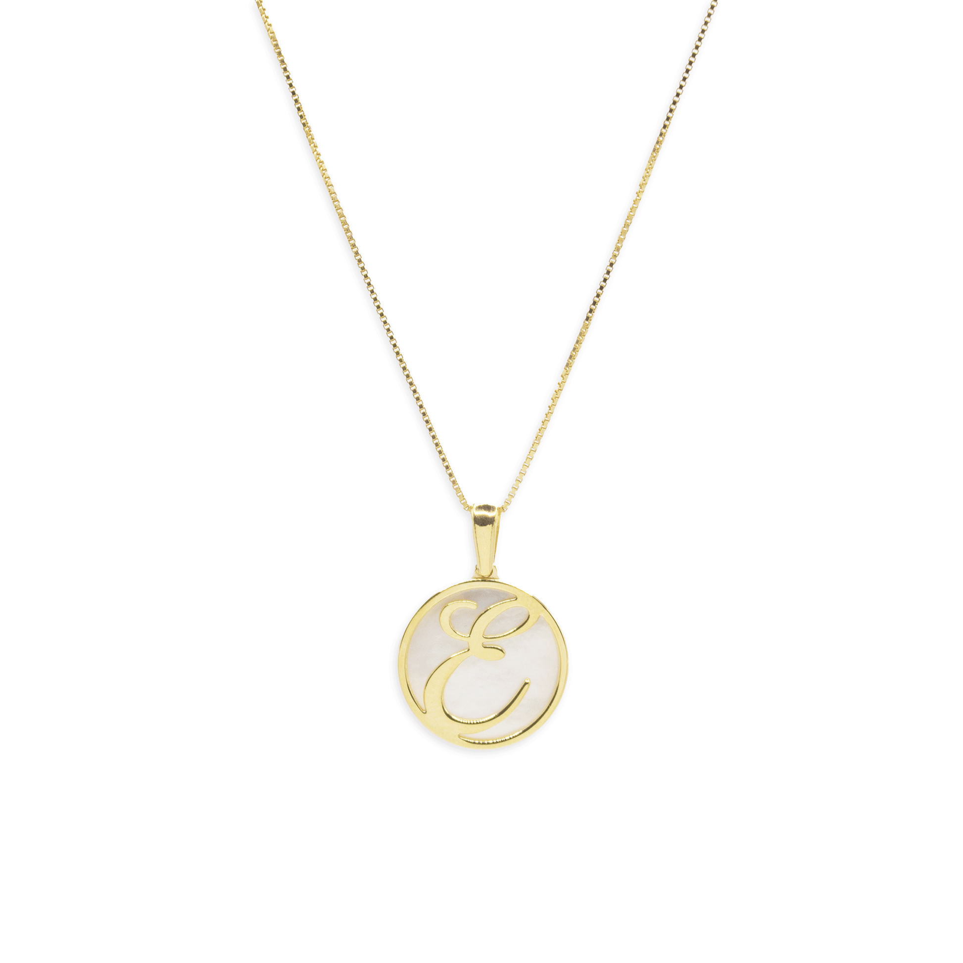 Mother-of-Pearl Letter Necklace