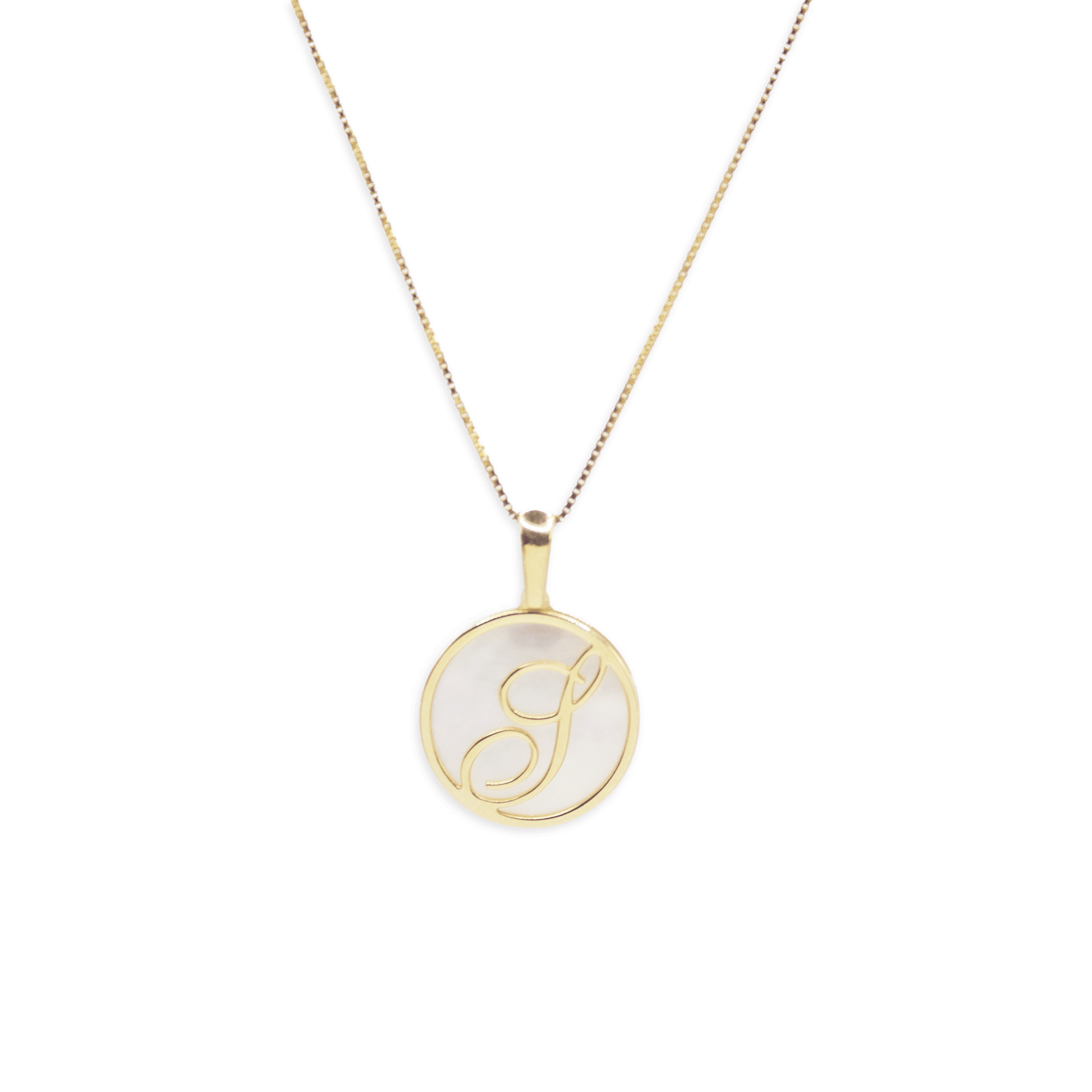 Mother-of-Pearl Letter Necklace